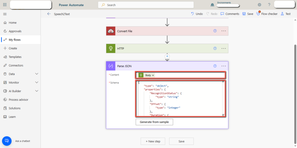 speech to text power platform