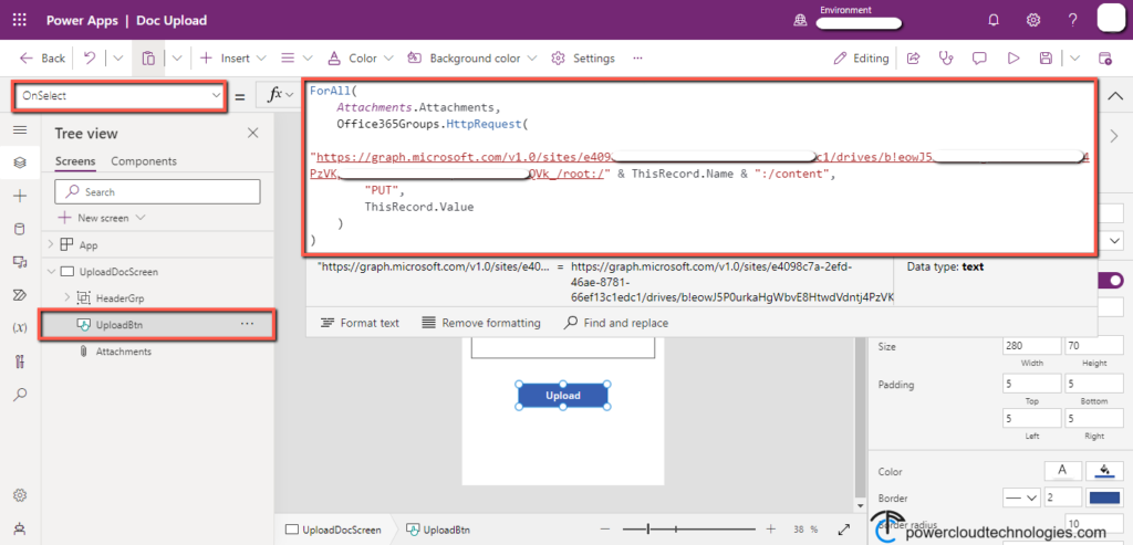 PowerApps code