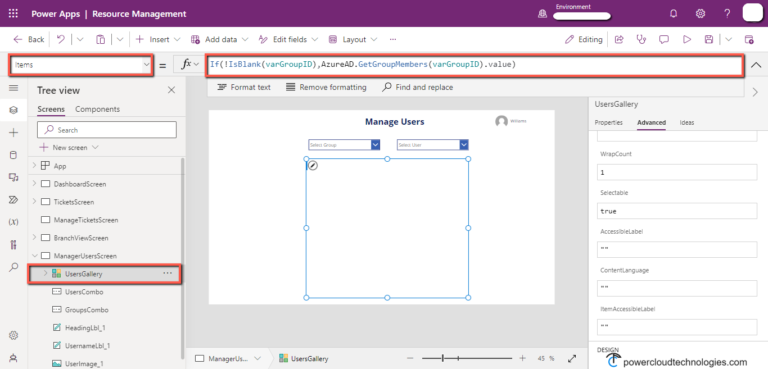 Using Azure AD groups to manage user permissions in PowerApps