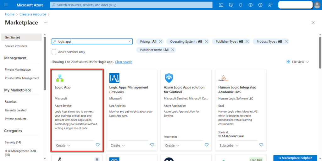 Logic App in Azure